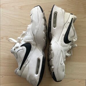 Nike White Athletic Shoes with Black Accents